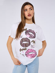 Bisous Xo Xo Graphic Printed T-Shirt