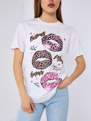 Bisous Xo Xo Graphic Printed T-Shirt