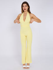 Open Back Halter Jumpsuit
