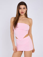 COOR DE LACE DETALLE BANDEAU CROP TOP & SKORT (copia)