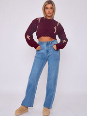 Kruzifix -Detail gestrickter Kumpelspringer