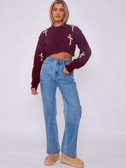 Kruzifix -Detail gestrickter Kumpelspringer