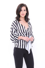 Tapa de nudo de corbata de satén a rayas