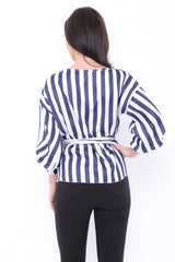 Tapa de nudo de corbata de satén a rayas