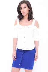 Botón Sujete la parte superior de tiras frías de hombro frío