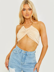 Goldkettenhalter Crop Top