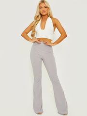 Ribbed Flared Trousers