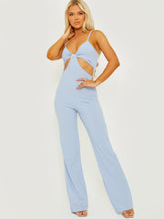 Cut Out Ribbed Cami Jumpsuit