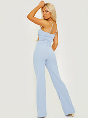 Cut Out Ribbed Cami Jumpsuit