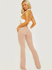 Ribbed Flared Trousers