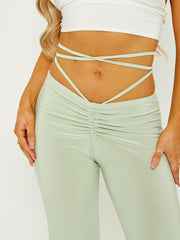 Slinky ruches taillet taille wide been broek