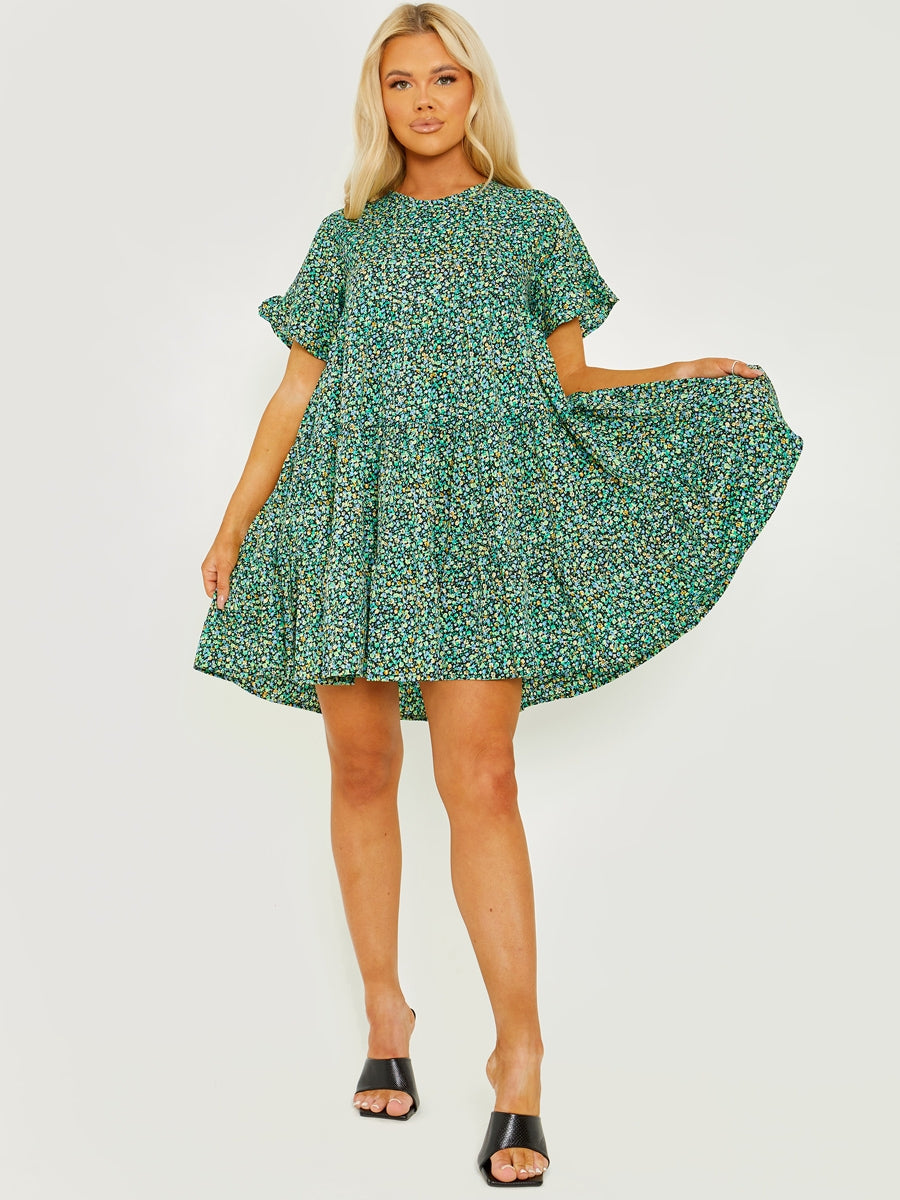 Wholesale Ditsy Floral Print Frill Tiered Smock Dress – Stylewise Direct Wholesale Ditsy Floral Print Frill Tiered Smock Dress – Stylewise Direct