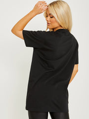 Glitter Flower Graphic Printed T-Shirt