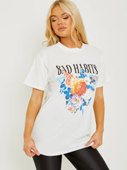 Bad Habits Graphic Printed T-Shirt
