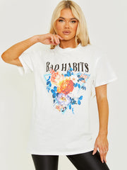 Bad Habits Graphic Printed T-Shirt