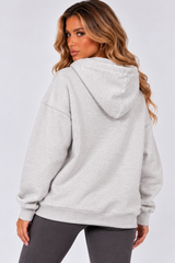 Oversized Teddy Bear Print Hoodie