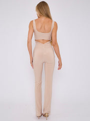 Open Back Slinky Jumpsuit