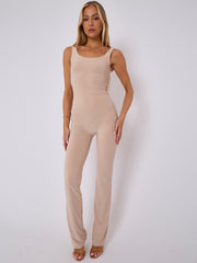 Open Back Slinky Jumpsuit