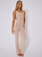 Open Back Slinky Jumpsuit
