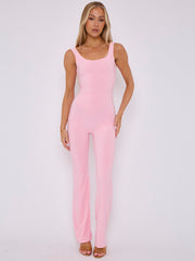 Open Back Slinky Jumpsuit