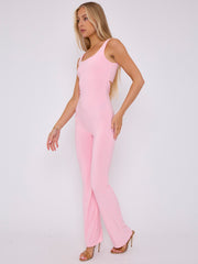 Open Back Slinky Jumpsuit