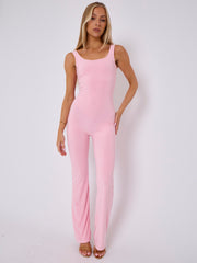 Open Back Slinky Jumpsuit