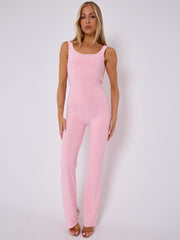 Open Back Slinky Jumpsuit
