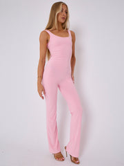 Open Back Slinky Jumpsuit