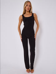 Open Back Slinky Jumpsuit