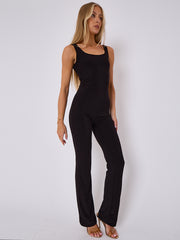 Open Back Slinky Jumpsuit