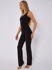 Open Back Slinky Jumpsuit