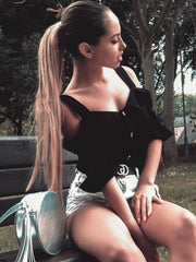 Botón Sujete la parte superior de tiras frías de hombro frío