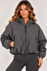 Hooded Zip-Up Windbreaker Jacket