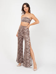 Snake Print Bandeau & Trouser Co-ord