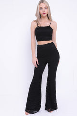 Crochet Crop Top und Hosen Co-ordte