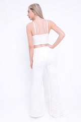 Crochet Crop Top und Hosen Co-ordte