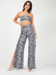 Snake Print Bandeau & Trouser Co-ord