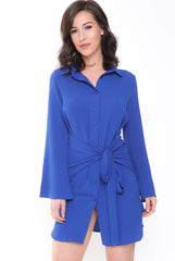 Fliege Krawatte vorne Hemdkleid