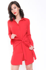 Fliege Krawatte vorne Hemdkleid