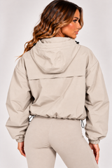 Hooded Zip-Up Windbreaker Jacket