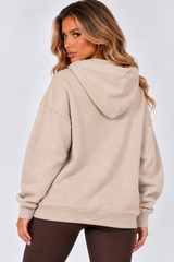 Oversized Teddy Bear Print Hoodie