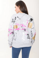 Paint Splatter Distressed Jumper