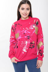 Paint Splatter Distressed Jumper