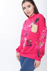 Paint Splatter Distressed Jumper