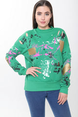 Paint Splatter Distressed Jumper