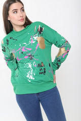 Paint Splatter Distressed Jumper