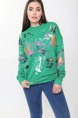 Paint Splatter Distressed Jumper