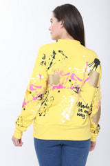 Paint Splatter Distressed Jumper