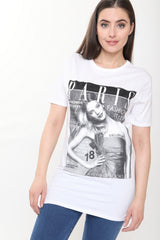 Parijse grafisch bedrukt t -shirt
