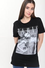 Parijse grafisch bedrukt t -shirt